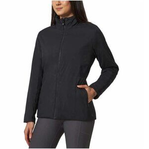 Mondetta Ladies' Mixed Media Water Wind Resistant Black Jacket Coats SZ: S, M, L